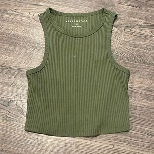 Forest green tank top